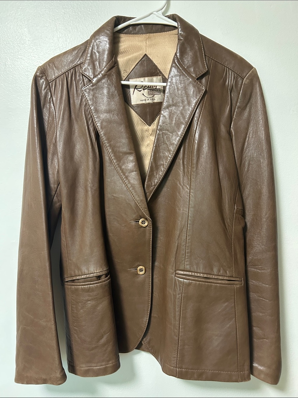 Remy Leather Vintage Blazer Jacket